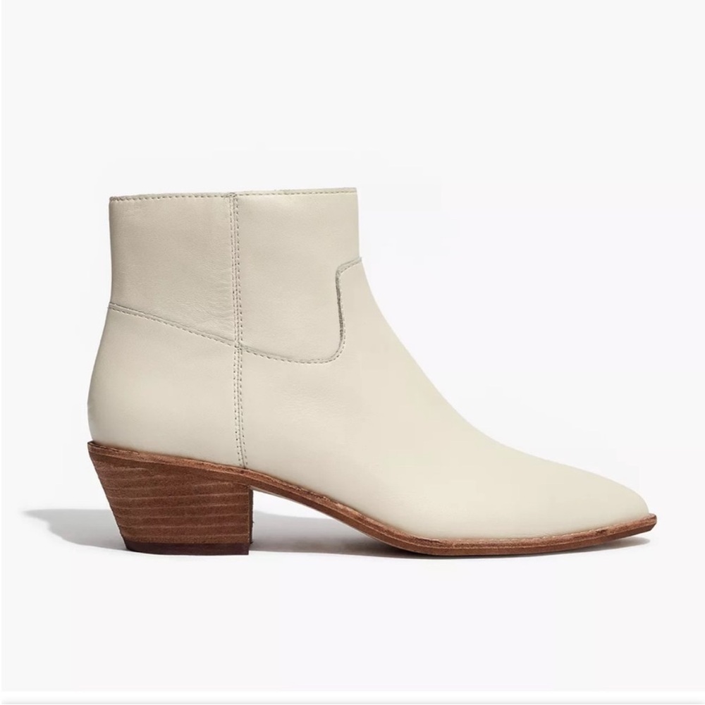 Madewell White Charley Booties